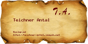 Teichner Antal névjegykártya